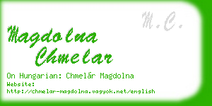 magdolna chmelar business card
